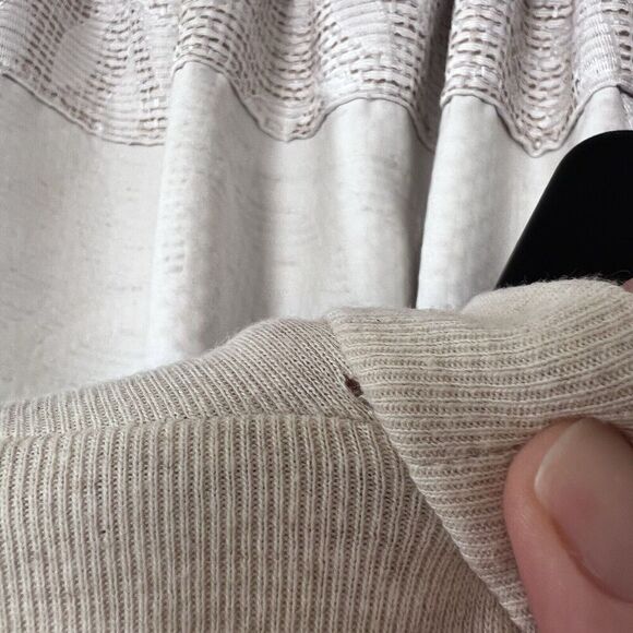 Tonlè Long Sleeve Cotton Minidress In Cream Size Xtra Small - Picture 11 of 13